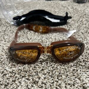 NEW Bloo2 anti fog swim goggles in brown